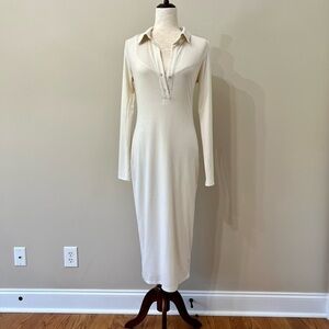 NWT AFRM Long Sleeve Ribbed Maxi Dress Size S​​​​
